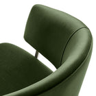 Modway Nella Upholstered Performance Velvet Dining Chair - Moss Green/Silver - 2 Pack-10