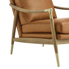 Modway Langford Vegan Leather Accent Armchair - Tan Walnut-9