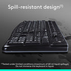 Logitech K120 Wired Keyboard for Windows, USB Plug-and-Play - Black-Spill-proof: This durable keyboard features a spill-resistant design (1), anti-fade keys and sturdy tilt legs with adjustable height, meaning this keyboard is built to last