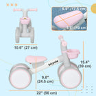 Qaba Toddler Balance Bike with Adjustable Seat - Pink-Includes a removable basket for toys and essentials 