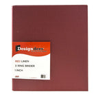JAM Paper Premium Linen Textured 1" 3-Ring Binder - Red -Wide front and back binder panels fully cover standard dividers and sheet protectors. Our 3 metal ring binders have 2 buttons for easy opening and closing, and a convenient pocket on the inside flap
