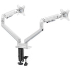 ShoppingAll Premium Monitor Arm Desk Mount for Dual Screen - White-Supports two 17–34" monitors, up to 11 kg (24.2 lb) per arm