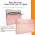 Vangoddy Neoprene 17" Laptop Protective Sleeve Case with Extra Pocket - Pink-7
