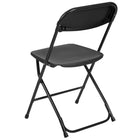 Flash Furniture HERCULES Series Premium Plastic Folding Chair - Black - 10 Pack-650 lb. Weight Capacity