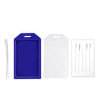 Beslayn Heavy Duty Luggage Tags With Plastic Loops - Window Cover & Inserts Included - Royal Blue - 20 Pack-Holds Your Business Card or Included Insert Form