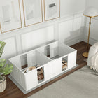 PawHut Whelping Box with Removable Doors for Small Dogs - 65" L x 31,5" W x 19" H-Easy cleaning features simplify maintenance