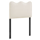 Modway Athena Stain-Resistant Performance Velvet Twin Size Headboard - Alabaster-Stain-Resistant Performance Velvet