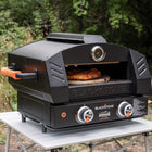 Blackstone 15" Pizza Oven Conversion Kit-Patented 2Stone Tech : Upper and lower cordierite stones for consistent even heating