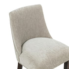Manhattan Comfort Beever 18.9" Modern Chenille Upholstered Counter Stool - Taupe-Rubberwood Frame with Dark Walnut Finish