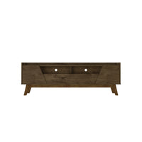Manhattan Comfort Marcus 70.86" Mid-Century Modern TV Stand - Rustic Brown -Mid-Century Modern Free Standing TV Stand for Living Room and Bedroom use