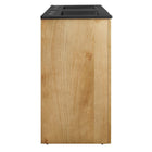 Modway Appia 48" Double Sink Bathroom Vanity - Oak/Black-8" Centerset Holes