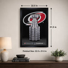 Frameworth Carolina Hurricanes 20" H x 29" W Framed Canvas 2026 Stanley Cup Champions Framed Canvas Wall Art 22.5x31.5 Frameworth - Licensed-7
