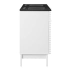 Modway Render 48" Double Sink Bathroom Vanity - White/Black-Full-Extension Drawers