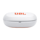 JBL Endurance Peak 4 True Wireless Noise Cancelling Sport Earbuds - White / Orange-Secure fit with TwistLock design