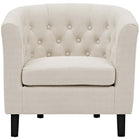 Modway Prospect Upholstered Fabric Armchair - Beige-Deep Button Tufting