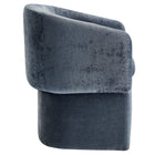 Modway Verity Barrel Back Chenille Dining Armchair - Slate Blue-7