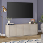 Hudson&Canal Canton TV Stand for TV's up to 75" - Alder White-Features easy assembly