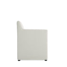 Manhattan Comfort Anna Square 22.83" Modern Faux Leather Upholstered Dining Armchair - Stone Grey-Seat Height: 19.69