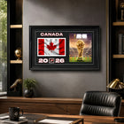 Frameworth Official FIFA World Cup 2026 Canada Flag & Trophy Framed Print - 15" x 24"-8