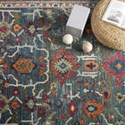 Modway Tribute Every Distressed Vintage Floral Area Rug - 8 ft W x 10 ft L - Multicolored-Gripping Rubber Underside