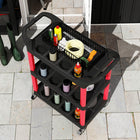 HOMCOM 3-Tier Rolling Tool Cart with Wheels-Plastic construction ensures lightweight durability