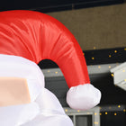 HOMCOM 8' Lit Inflatable Santa Christmas Yard Decoration-Type: Inflatable Christmas Santa Claus with Candy Cane 