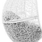 Modway Encase Outdoor Patio Rattan Swing Chair - White Grey-8