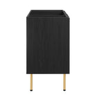 Modway Chaucer 36" Bathroom Vanity Cabinet - Black-Rattan Weave Doors