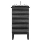 Modway Render 18" Bathroom Vanity - Charcoal/Black-Particleboard and Laminate Construction