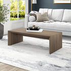 Hudson&Canal Oswin 48"W Rectangular Coffee Table - Antiqued Grey Oak-Finished in wood-look antiqued gray oak