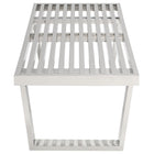 Modway Sauna 4' Stainless Steel Bench - Silver-Solid Stainless Steel Legs