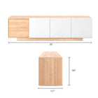 Nexera Riva TV Stand - 72" - Natural Maple/White-9