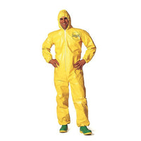 Dupont Personal Protection Coverall Tychem Qc Hood Serged Seam Yellow 4XL, 6 Pack (QC127S-4X)-Colour: Yellow