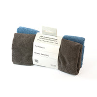 PurAthletics Microfibre Anti-Bacterial Lint-Free Ultra Absorbent Fitness Towels - Onyx Black/Sea Green - 2 Pack-Antibacterial