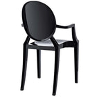 Modway Casper Dining Armchair - Black-Weight Capacity 331 lbs.
