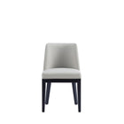 Manhattan Comfort Gansevoort 19" Modern Faux Leather Upholstered Dining Chair - Stone Grey - Set of 2-Weight Capacity: 300 lb
