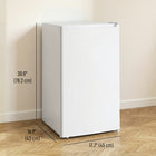 HOMCOM Compact Mini Freezer with Adjustable Temperature - 2.1 cu. ft. - White-Reversible door, removable shelf and adjustable feet provide flexibility