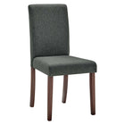 Modway Prosper Upholstered Fabric Dining Side Chair - Grey - 2 Pack-Rubberwood Frame