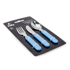 Sully Kids 3-Piece Cutlery Set - Blue-Toddler 