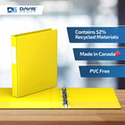 Davis Group Premium Economy Binder - D Ring - 1" - Yellow - 6 Pack-Ideal for Conferences, Reference, Colleges & Universities