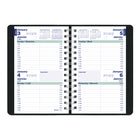 Blueline 2027 Two-Day Diary, Twin-Wire Binding, 8" x 5", Bilingual, Black-Twin-wire binding with flexible cover