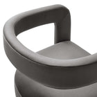 Modway Winslow Performance Velvet Barrel Accent Chair - Storm Grey-9