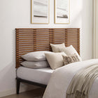 Modway Render Wall Mount King Headboard - Walnut-Smooth Wood Grain Laminate