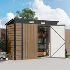 Outsunny 8' x 4' Outdoor Storage Shed-Galvanized steel structure is solid and suitable for outdoor use
