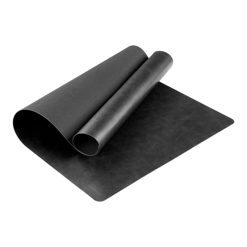 General Supply Goods + Co PU Leather Desk Mat - Charcoal | staples.ca