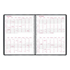 Brownline 2026 Essential Weekly Planner - 11" x 8-1/2" - Black - English-Calendars of past, current, and following 4 months on each spread