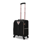 TUCCI Italy Abito 16" Softside Carry-on Luggage - 360-Degree Spinner - Black-Soft Case with Smooth Round Bond Edges - Flexible soft‑side construction designed for lightweight handling, easier packing, and enhanced impact absorption