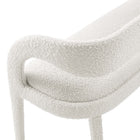 Modway Pinnacle Boucle Fabric Accent Bench - Ivory-8