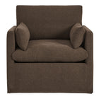 Modway Wellfleet Slipcovered Linen-Blend Armchair - Cocoa-Simple Assembly Required
