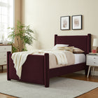 Modway Rael Performance Velvet Twin Platform Bed - Mulberry-Wood Slat Support System
